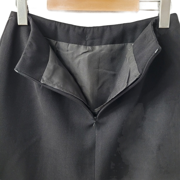 Black Front Pleat Skirt Size 8 Vintage - Picture 4 of 8